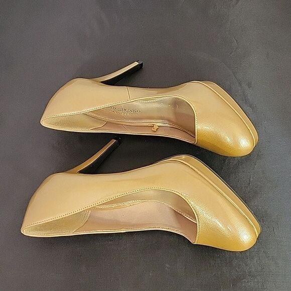 CHRISTIAN SIRIANO GOLD HIGH HEEL STILETTOS PUMP SHOES - Picture 11 of 14